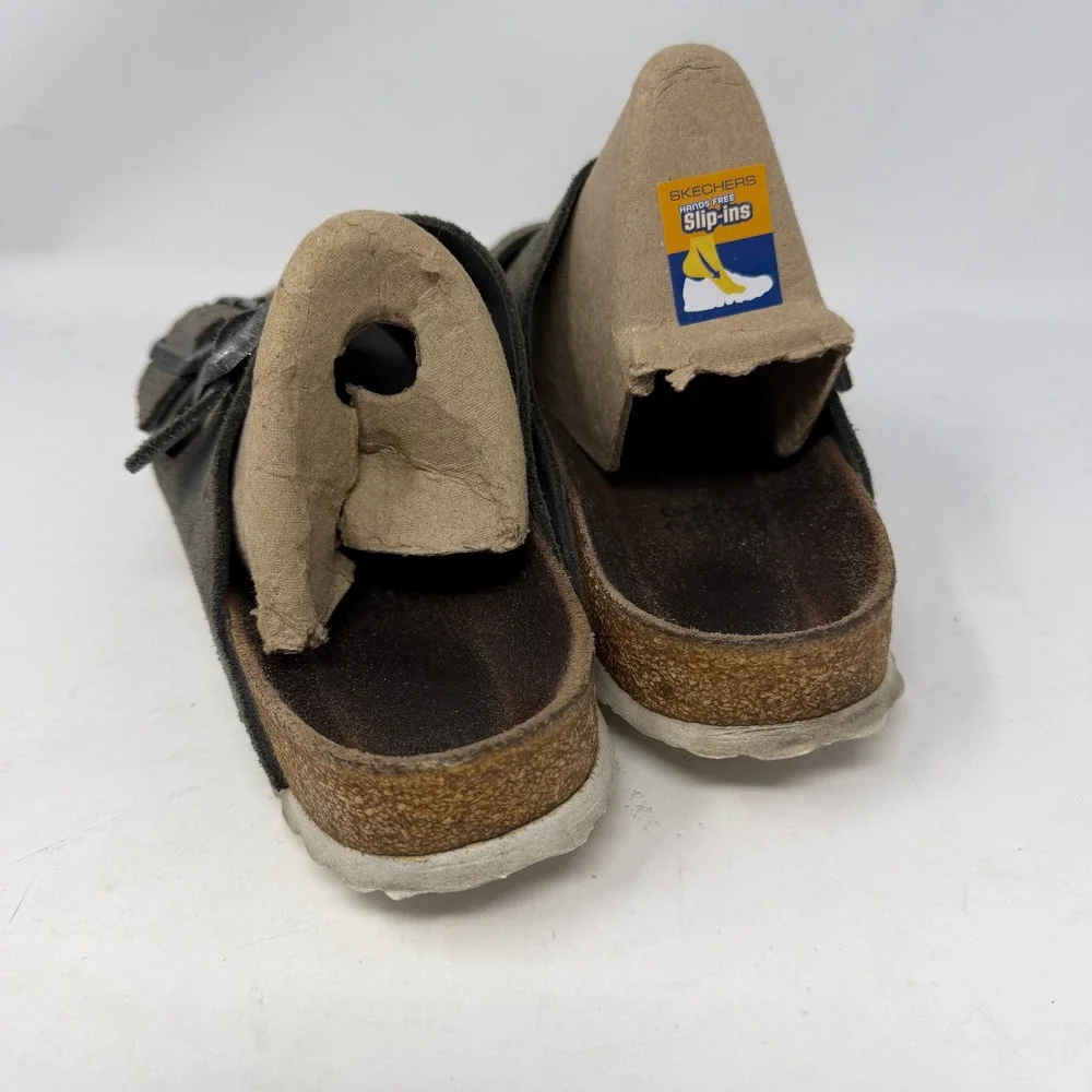 Birkenstock Arizona Sandals Size 42 Olive Green Suede Two Strap Good Condition